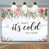 Winter Schnee Weihnachten Thema Babydusche Hintergrund Banner